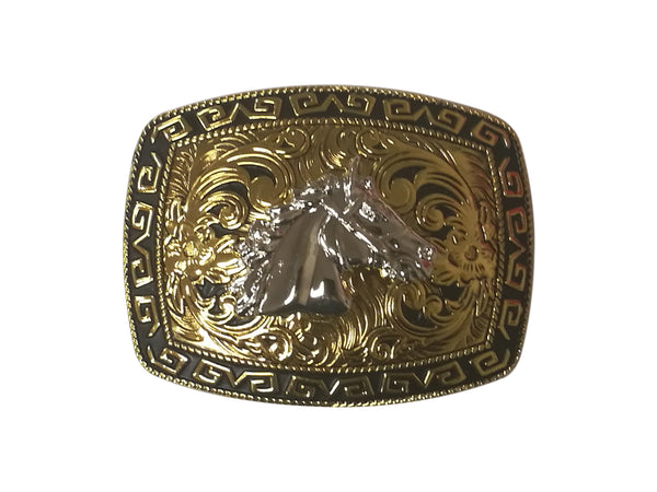HORSE HEAD BELT BUCKLE GOLD SILVER BLACK WESTERN BUCKLE FASHION ART NEW #EH12277