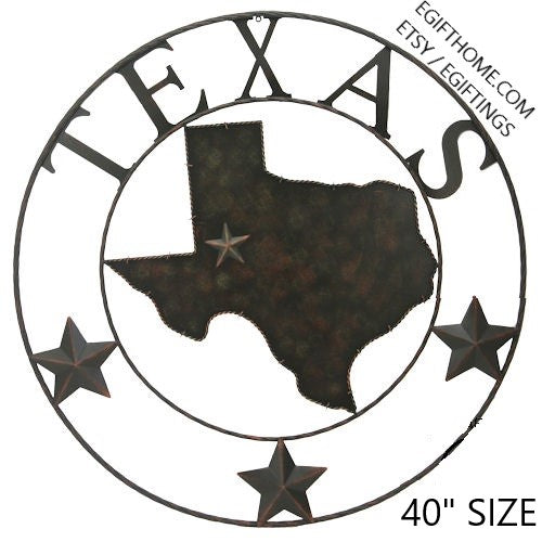 40" STATE OF TEXAS MAP BARN METAL RUSTIC BRONZE WESTERN HOME DECOR BRAND NEW