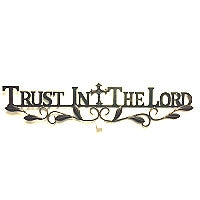 #SI_BC2124  TRUST IN THE LORD 41" LONG METAL SIGN WESTERN HOME DECOR HANDMADE NEW