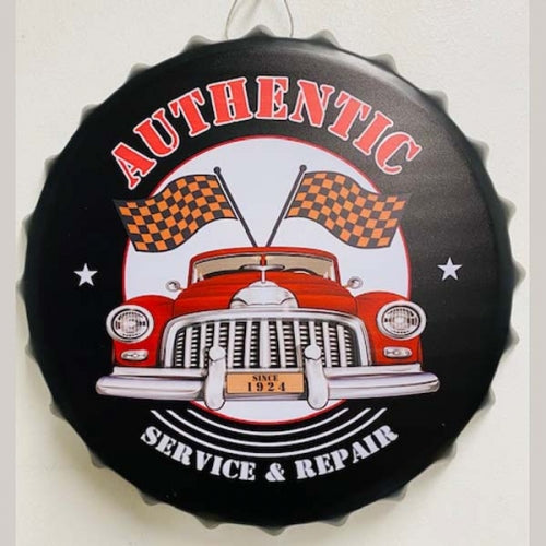 AUTHENTIC BOTTLE CAP TIN SIGN METAL ART WESTERN HOME DECOR CRAFT -- FREE SHIPPING