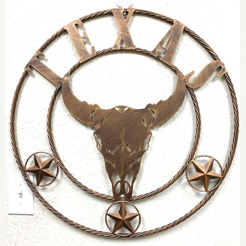 #SI_LG22081 TEXAS LONGHORNS 26" CUSTOM METAL VINTAGE CRAFT WESTERN HOME DECOR HANDMADE NEW