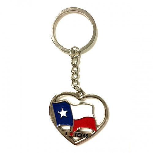 #SI_AC7  I LOVE TEXAS KEYCHAIN METAL WESTERN FASHION STYLE ART NEW