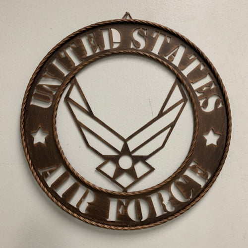#SI_A18114 AIR FORCE UNITED STATES 18" METAL SIGN WESTERN HOME DECOR HANDMADE