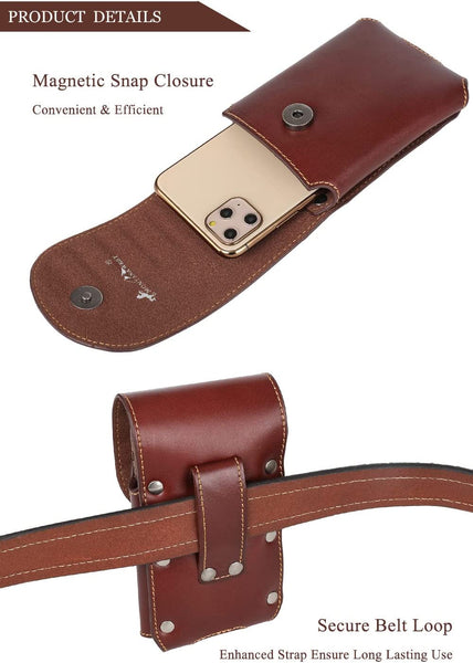 #MW_RLP-013  7" USA FLAG LEATHER POUCH EXTRA LARGE  BELT LOOP HOLSTER CELL PHONE CASE UNIVERSAL OVERSIZE--FREE SHIPPING