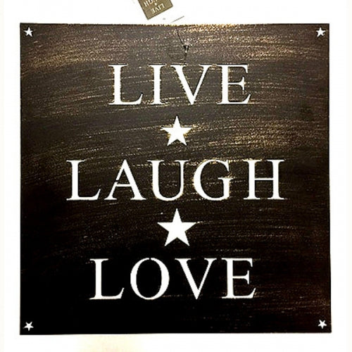 #SI_B8012 LIVE LAUGH LOVE 12" X 12" METAL SIGN WESTERN HOME DECOR HANDMADE NEW