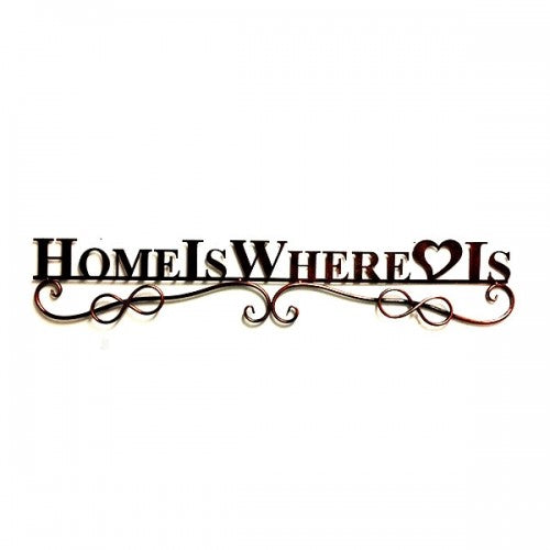 #SI_B8078 HOME IS WHERE LOVE IS 40" LONG METAL SIGN WESTERN HOME DECOR HANDMADE NEW