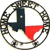 24" Home Sweet Home State of Texas Map Welcome Metal Wall Art Western Home Decor Vintage Rustic Red White & Blue Flag Art new-#B8268