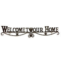 #SI_BC2103 WELCOME OUR HOME 42" LONG METAL SIGN WESTERN HOME DECOR HANDMADE NEW