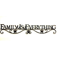 #SI_BC2104 FAMILY IS EVERYTHING 44" LONG METAL SIGN WESTERN HOME DECOR HANDMADE NEW