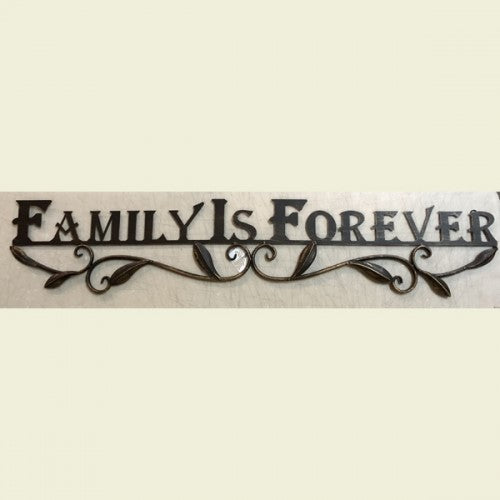 #SI_BC2125 FAMILY IS FOREVER 40" LONG METAL SIGN WESTERN HOME DECOR HANDMADE NEW