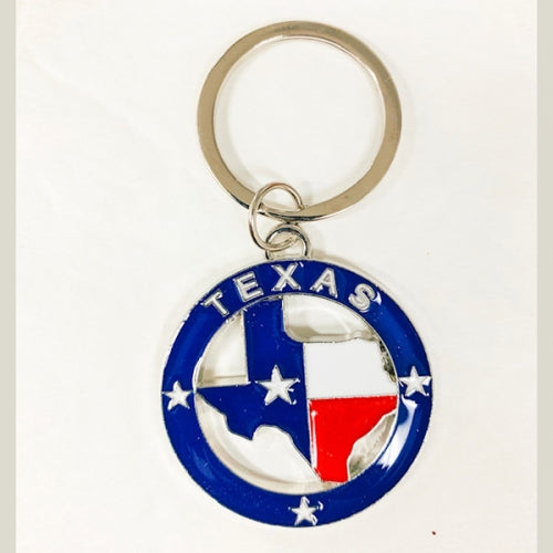 #SI_CK003 STATE OF TEXAS KEYCHAIN METAL WESTERN FASHION STYLE ART NEW
