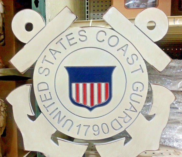 21" UNITED STATES COAST GUARD MILITARY WOOD PLAQUE ART WESTERN HOME DECOR RUSTIC ART NEW