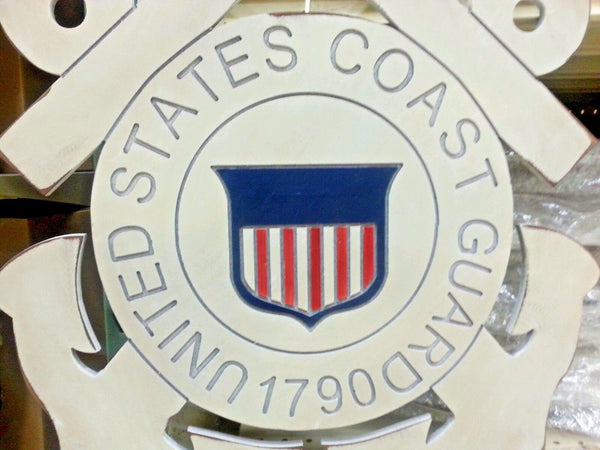 21" UNITED STATES COAST GUARD MILITARY WOOD PLAQUE ART WESTERN HOME DECOR RUSTIC ART NEW