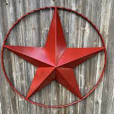CRANBERRY BURGUNDY STAR RED STAR BARN METAL LONESTAR TWISTED ROPE RING WALL ART WESTERN HOME DECOR BRAND NEW