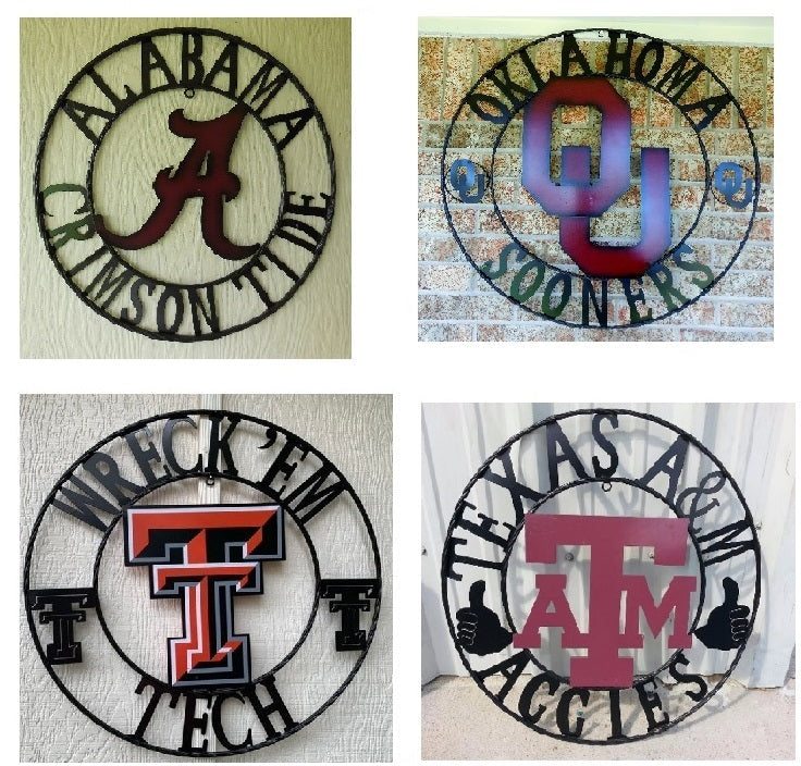 12" CUSTOM METAL VINTAGE CRAFT TEAM SIGN WESTERN HOME DECOR HANDMADE CRAFT