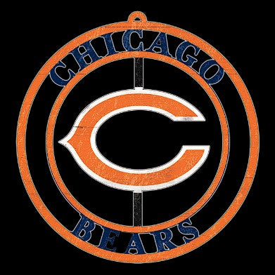 #WC105 CHICAGO BEARS MDF WOOD NFL TEAM SIGN CUSTOM VINTAGE CRAFT WESTERN HOME DECOR OFFICIAL LICENSED PRODUCT