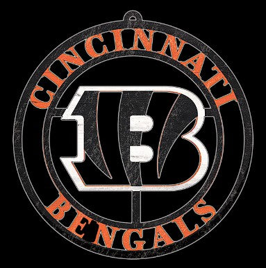 #WC106 CINCINNATI BENGALS MDF WOOD NFL TEAM SIGN CUSTOM VINTAGE CRAFT WESTERN HOME DECOR OFFICIAL LICENSED PRODUCT