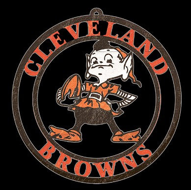 #WC100 CLEVELAND BROWNS MDF WOOD NFL TEAM SIGN CUSTOM VINTAGE CRAFT WESTERN HOME DECOR OFFICIAL LICENSED PRODUCT