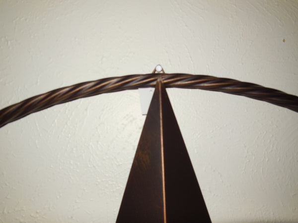 16" BARN STAR LONE STAR TWISTED ROPE RING METAL WALL ART WESTERN HOME DECOR RUSTIC BRONZE ART NEW