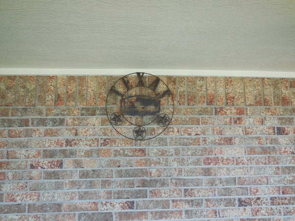21" TEXAS COWBOYS CHURCH PRAYER METAL WALL ART WESTERN HOME DECOR