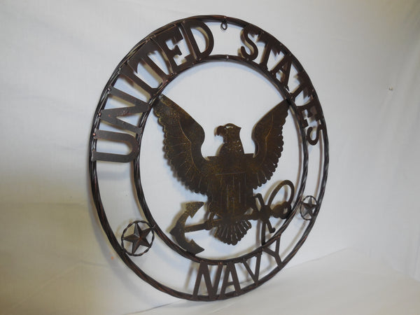 #EH10100 NAVY 24" UNITED STATES USA MILITARY CUSTOM METAL VINTAGE CRAFT SIGN WALL DECOR HANDMADE