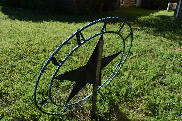 TURQUOISE AQUA TEXAS 1836 BARN STAR METAL ART WESTERN HOME DECOR NEW 24",36",40",50"