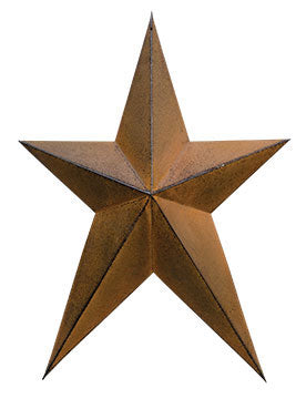 18" RUST & BLACK WHIMSICAL STAR METAL BARN STAR WESTERN HOME DECOR WALL ART NEW #EH12150