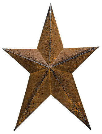 18" RUST & BLACK WHIMSICAL STAR METAL BARN STAR WESTERN HOME DECOR WALL ART NEW #EH12150
