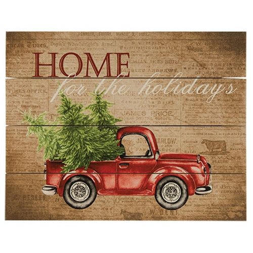 ITEM#CH_GBF013 HOME FOR THE HOLIDAYS PALLET ART WOOD SIGN WESTERN HOME DECOR BRAND NEW
