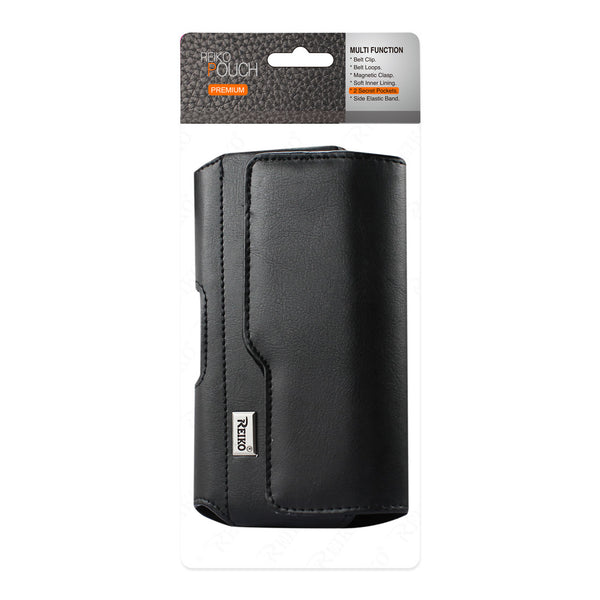 HP115B 7" REIKO XL MEGA EXTRA LARGE LEATHER POUCH BELT LOOP HOLSTER CELL PHONE CASE UNIVERSAL OVERSIZE