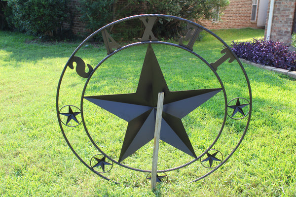 ITEM#EH10227 TEXAS LONESTAR BARN METAL STAR WESTERN HOME DECOR HANDMADE NEW RUSTIC BRONZE 24",32",36",50"