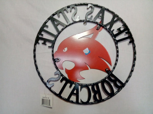 12",18",24",32",36" TEXAS STATE BOBCATS CUSTOM METAL VINTAGE CRAFT TEAM SIGN WESTERN HOME DECOR HANDMADE