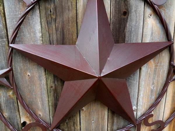 DALLAS COWBOYS BROWN STAR METAL ART WESTERN HOME WALL DECOR, SIZE:24",32",36",40",42",44",46",50"