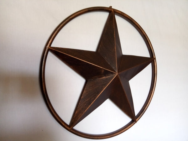 32" RUSTIC BRONZE SOLID RING METAL BARN LONE STAR WESTERN HOME DECOR HANDMADE NEW-#EH10027