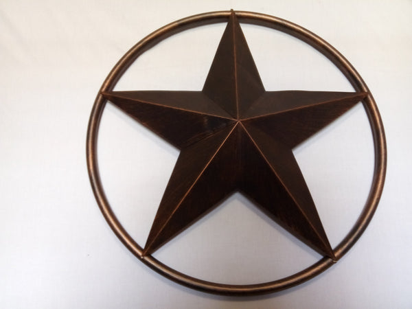 SOLID RING BRONZE BARN STAR METAL LONE STAR WESTERN HOME DECOR HANDMADE NEW 3" TO 38"-#EH10026