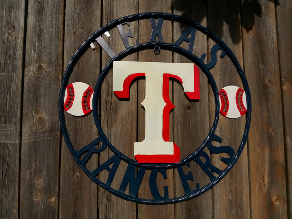 12", 18", 24", 32" TEXAS RANGERS BARN CUSTOM METAL VINTAGE CRAFT SIGN TEAM HANDMADE