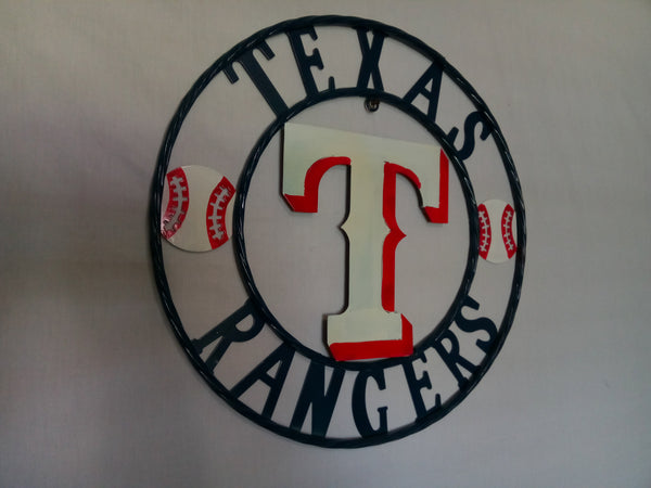 12", 18", 24", 32" TEXAS RANGERS BARN CUSTOM METAL VINTAGE CRAFT SIGN TEAM HANDMADE