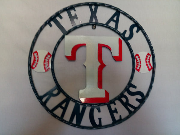 12", 18", 24", 32" TEXAS RANGERS BARN CUSTOM METAL VINTAGE CRAFT SIGN TEAM HANDMADE