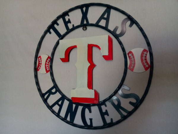 12", 18", 24", 32" TEXAS RANGERS BARN CUSTOM METAL VINTAGE CRAFT SIGN TEAM HANDMADE