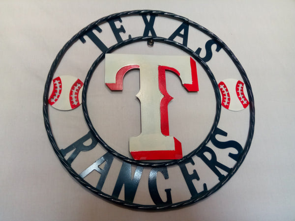 12", 18", 24", 32" TEXAS RANGERS BARN CUSTOM METAL VINTAGE CRAFT SIGN TEAM HANDMADE