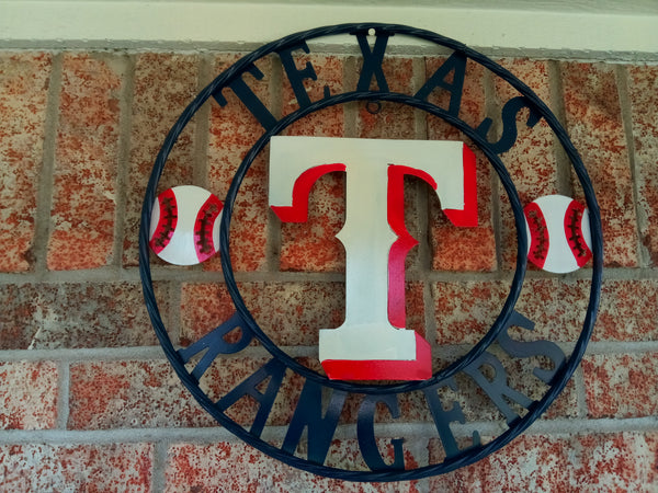 12", 18", 24", 32" TEXAS RANGERS BARN CUSTOM METAL VINTAGE CRAFT SIGN TEAM HANDMADE