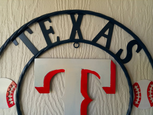 12", 18", 24", 32" TEXAS RANGERS BARN CUSTOM METAL VINTAGE CRAFT SIGN TEAM HANDMADE