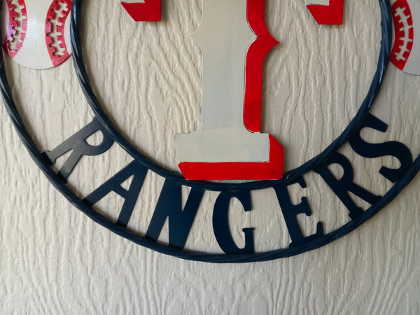 12", 18", 24", 32" TEXAS RANGERS BARN CUSTOM METAL VINTAGE CRAFT SIGN TEAM HANDMADE