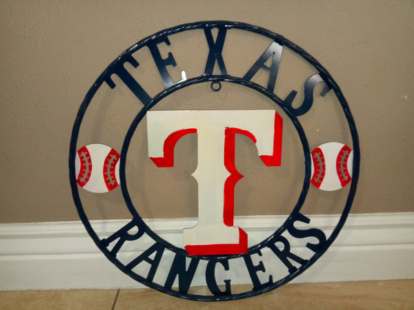 12", 18", 24", 32" TEXAS RANGERS BARN CUSTOM METAL VINTAGE CRAFT SIGN TEAM HANDMADE