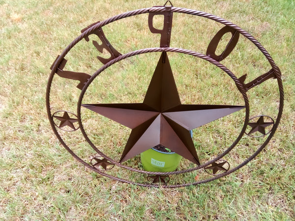 KOLET FAMILY STYLE YOUR CUSTOM FAMILY NAME STAR METAL BARN STAR ROPE RING KOLET FAMILY WESTERN HOME DECOR VINTAGE RUSTIC BROWN NEW HANDMADE 24",32",34",36",40",42",44",46",50"