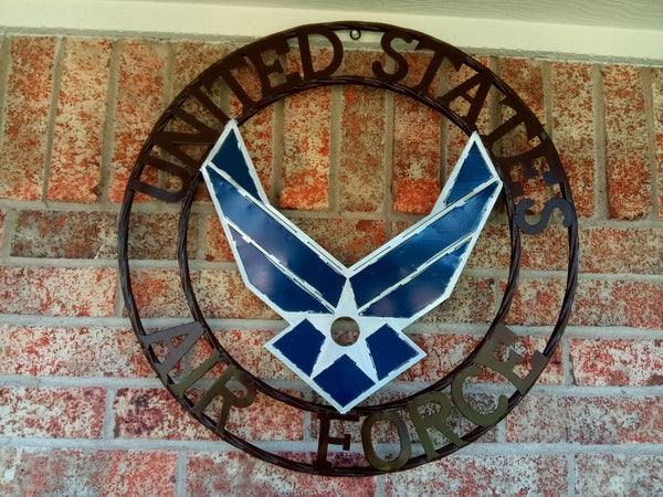24" US AIRFORCE MILITARY METAL WALL ART WESTERN HOME DECOR VINTAGE RUSTIC WALL DECOR NEW