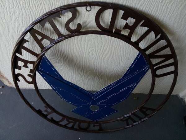 24" US AIRFORCE MILITARY METAL WALL ART WESTERN HOME DECOR VINTAGE RUSTIC WALL DECOR NEW