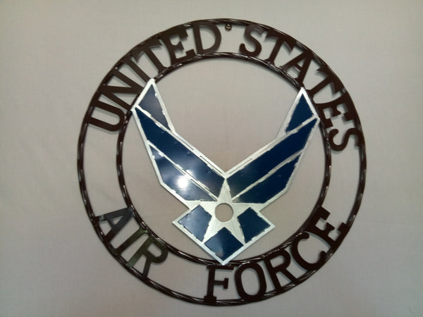 24" US AIRFORCE MILITARY METAL WALL ART WESTERN HOME DECOR VINTAGE RUSTIC WALL DECOR NEW