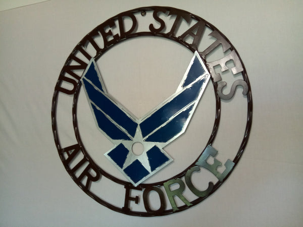 24" US AIRFORCE MILITARY METAL WALL ART WESTERN HOME DECOR VINTAGE RUSTIC WALL DECOR NEW