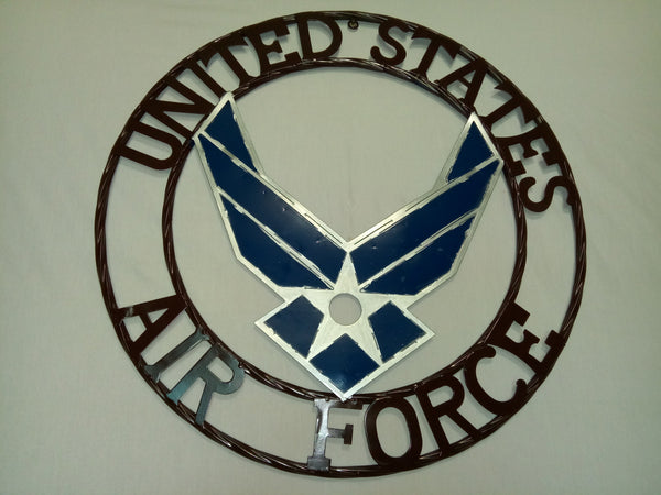 24" US AIRFORCE MILITARY METAL WALL ART WESTERN HOME DECOR VINTAGE RUSTIC WALL DECOR NEW
